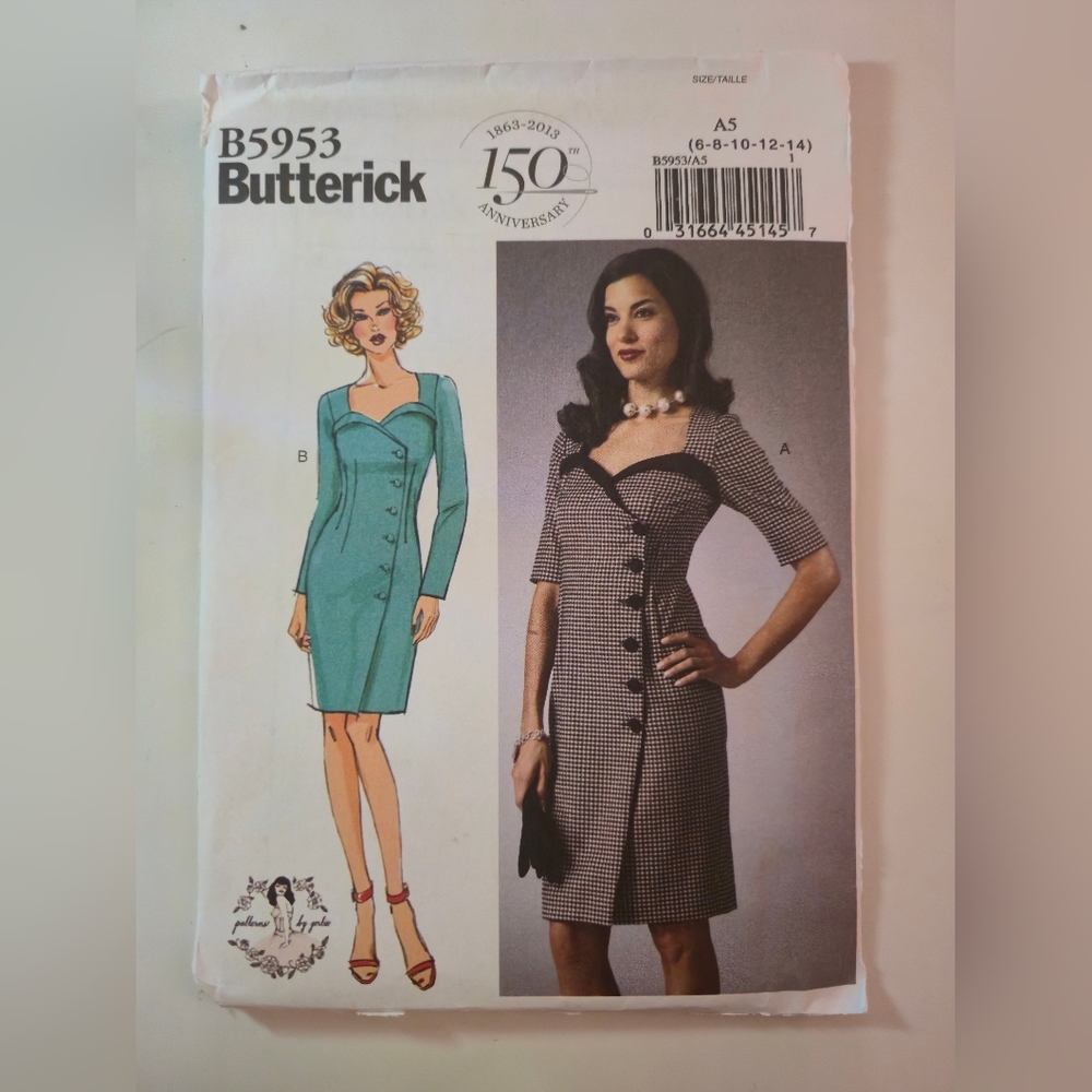 Butterick Women's Houndstooth Dress Pattern B5953